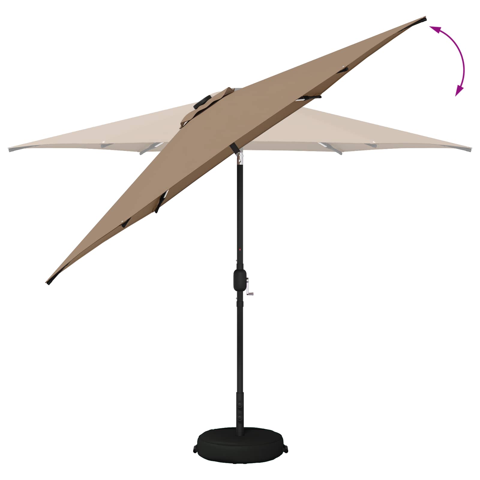 Garten Sonnenschirm mit LED-Lichtern 300 x 300 cm Polyester