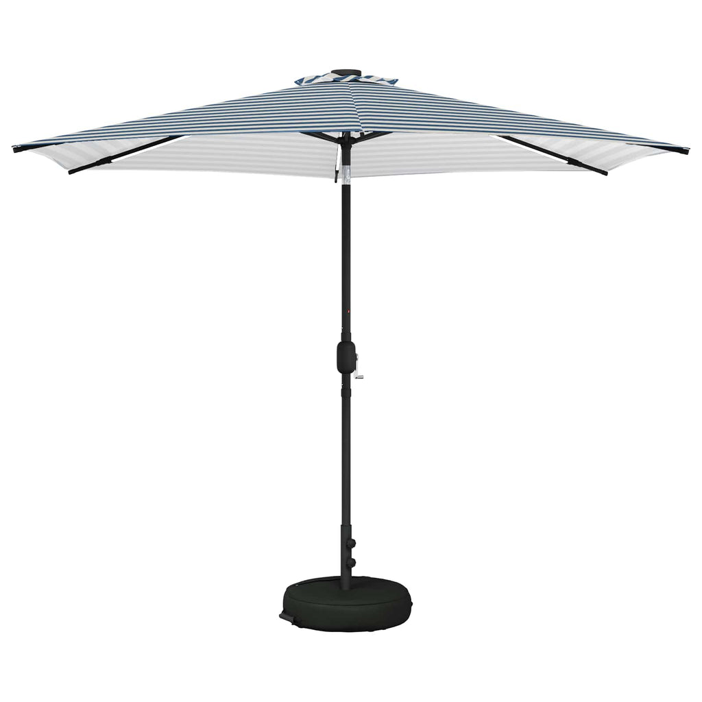 Garten Sonnenschirm mit LED-Lichtern 300 x 300 cm Polyester