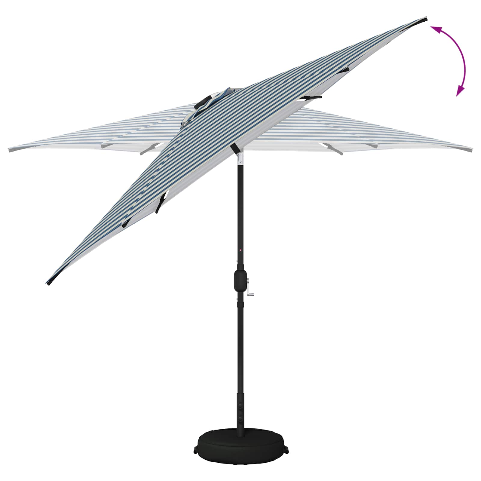 Garten Sonnenschirm mit LED-Lichtern 300 x 300 cm Polyester