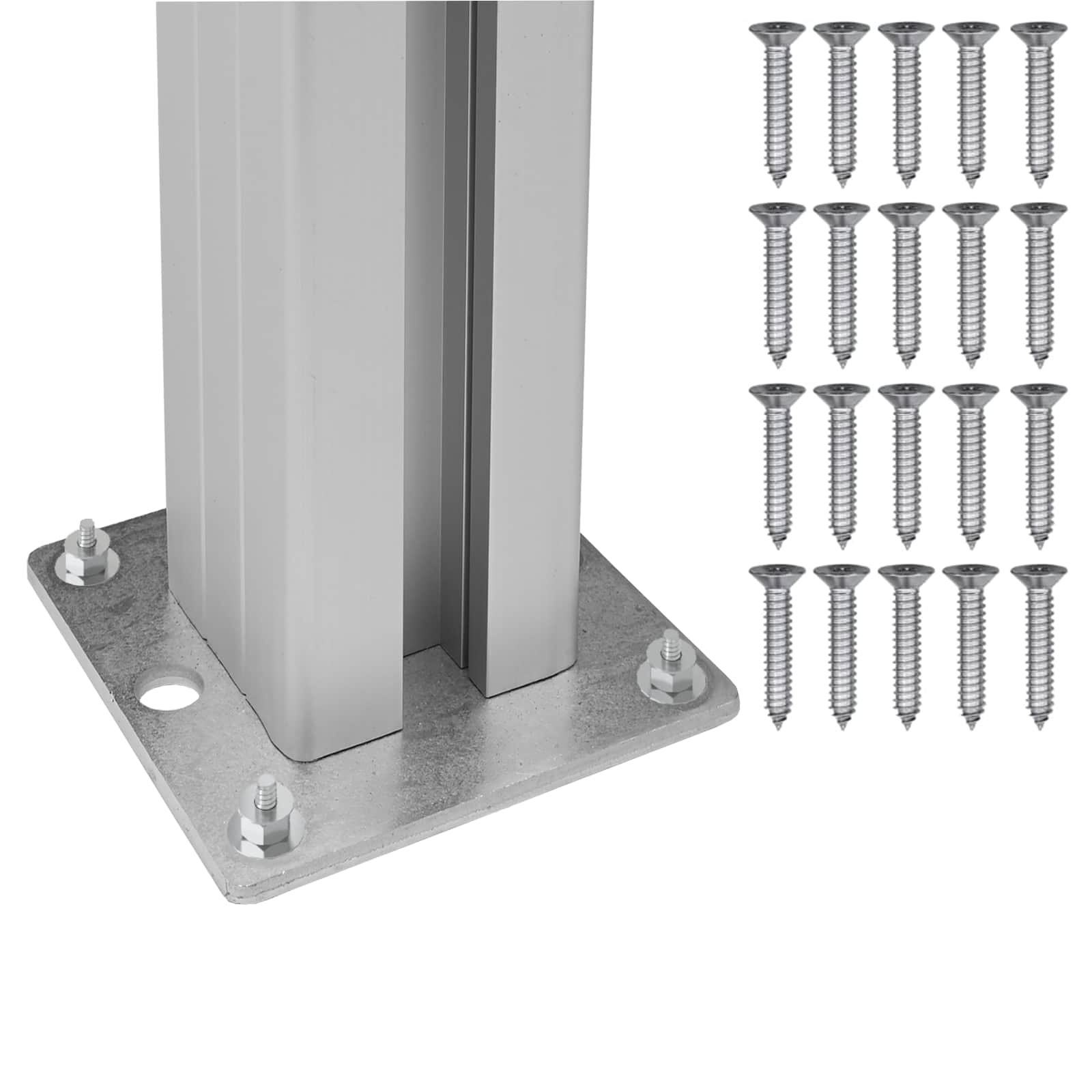 Mülltonnenzaun Braun 237 x 85 x 115 cm Aluminium und WPC