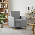 Sofa mit Stauraum Hellgrau 72 x 78 x 87 cm Polyester