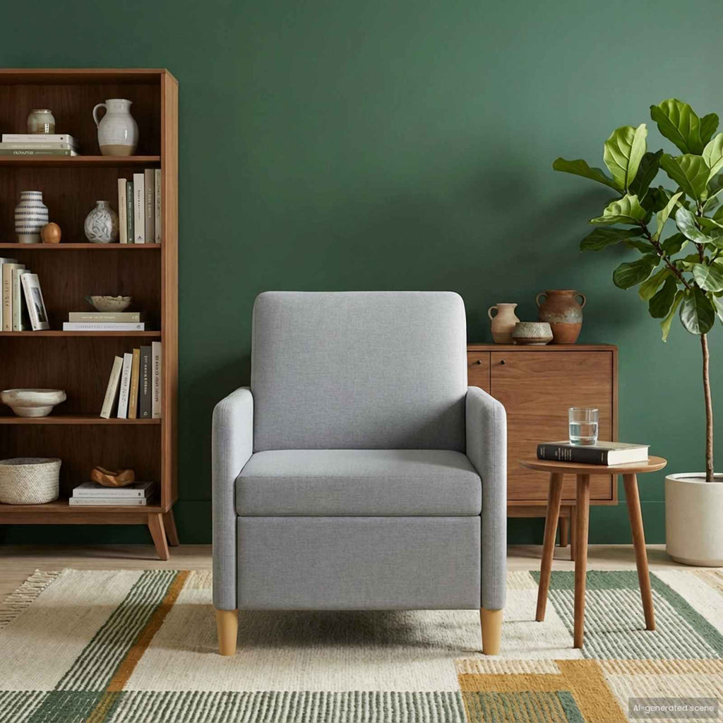 Sofa mit Stauraum Hellgrau 72 x 78 x 87 cm Polyester