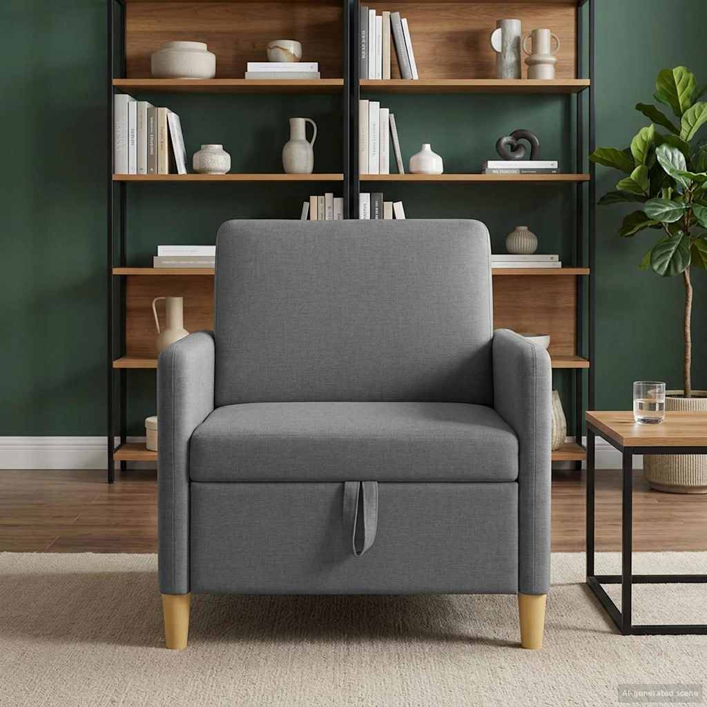 Sofa mit Stauraum Dunkelgrau 72 x 78 x 87 cm Polyester