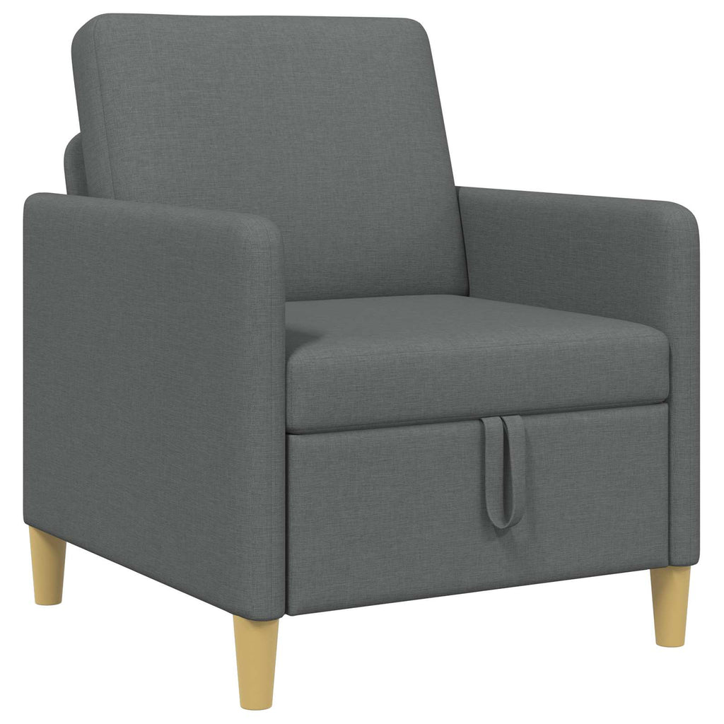 Sofa mit Stauraum Dunkelgrau 72 x 78 x 87 cm Polyester