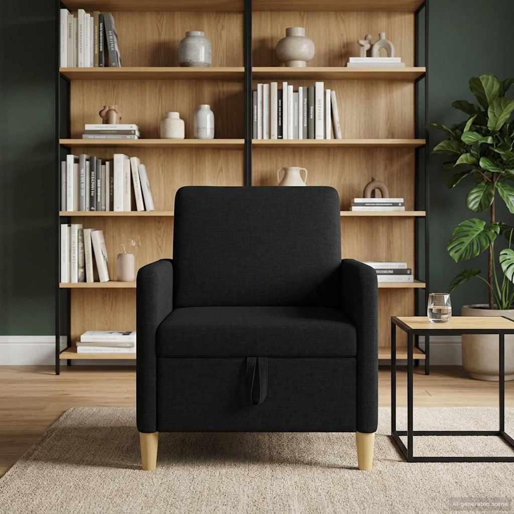 Sofa mit Stauraum Schwarz 72 x 78 x 87 cm Polyester