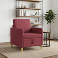 Sofa mit Stauraum Weinrot 72 x 78 x 87 cm Polyester