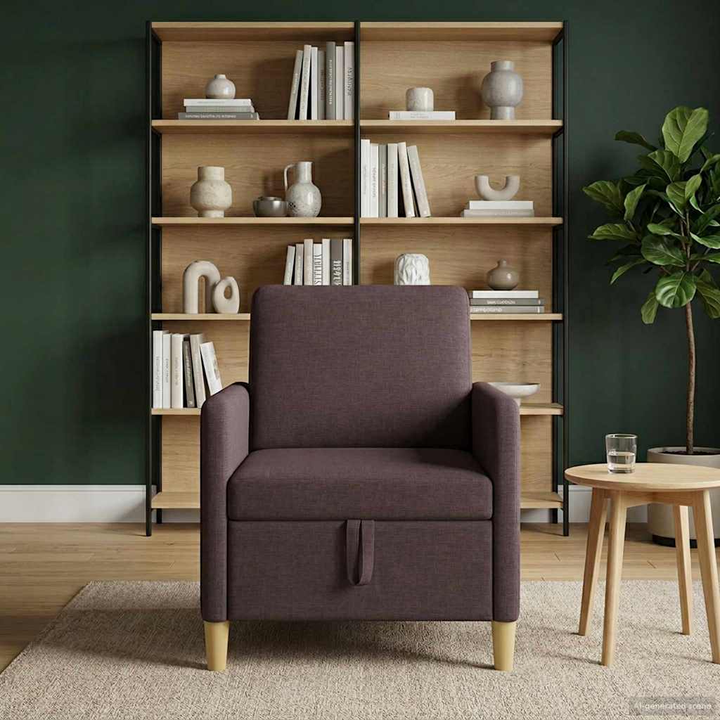 Sofa mit Stauraum Dunkelbraun 72 x 78 x 87 cm Polyester