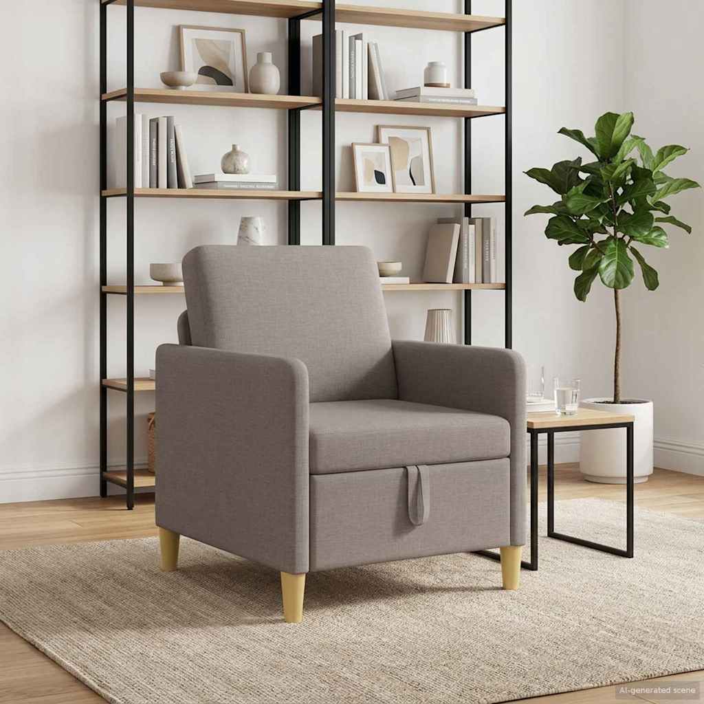 Sofa mit Stauraum Taupe 72 x 78 x 87 cm Polyester