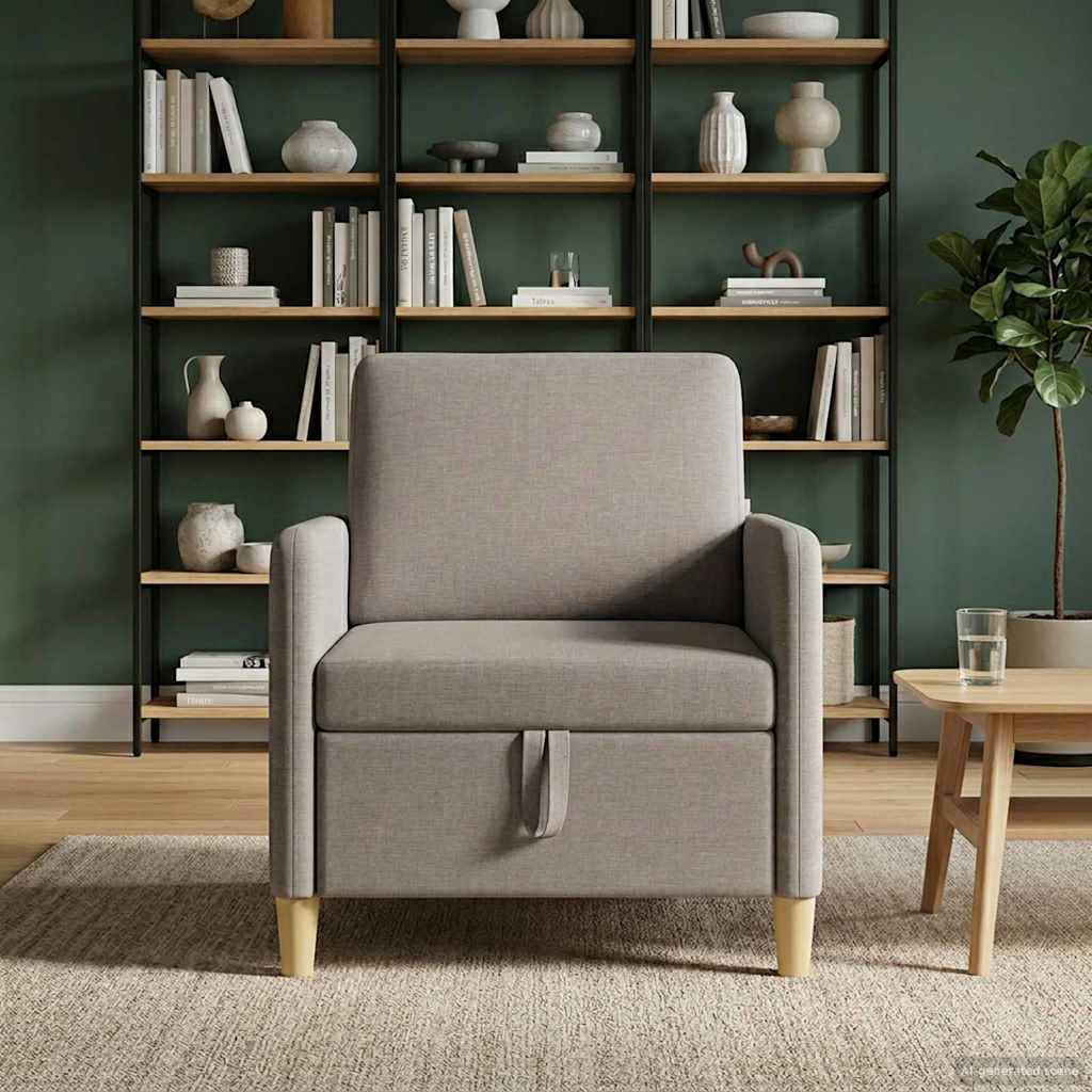 Sofa mit Stauraum Taupe 72 x 78 x 87 cm Polyester