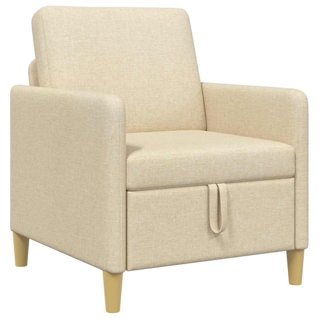 Sofa mit Stauraum Creme 72 x 78 x 87 cm Polyester