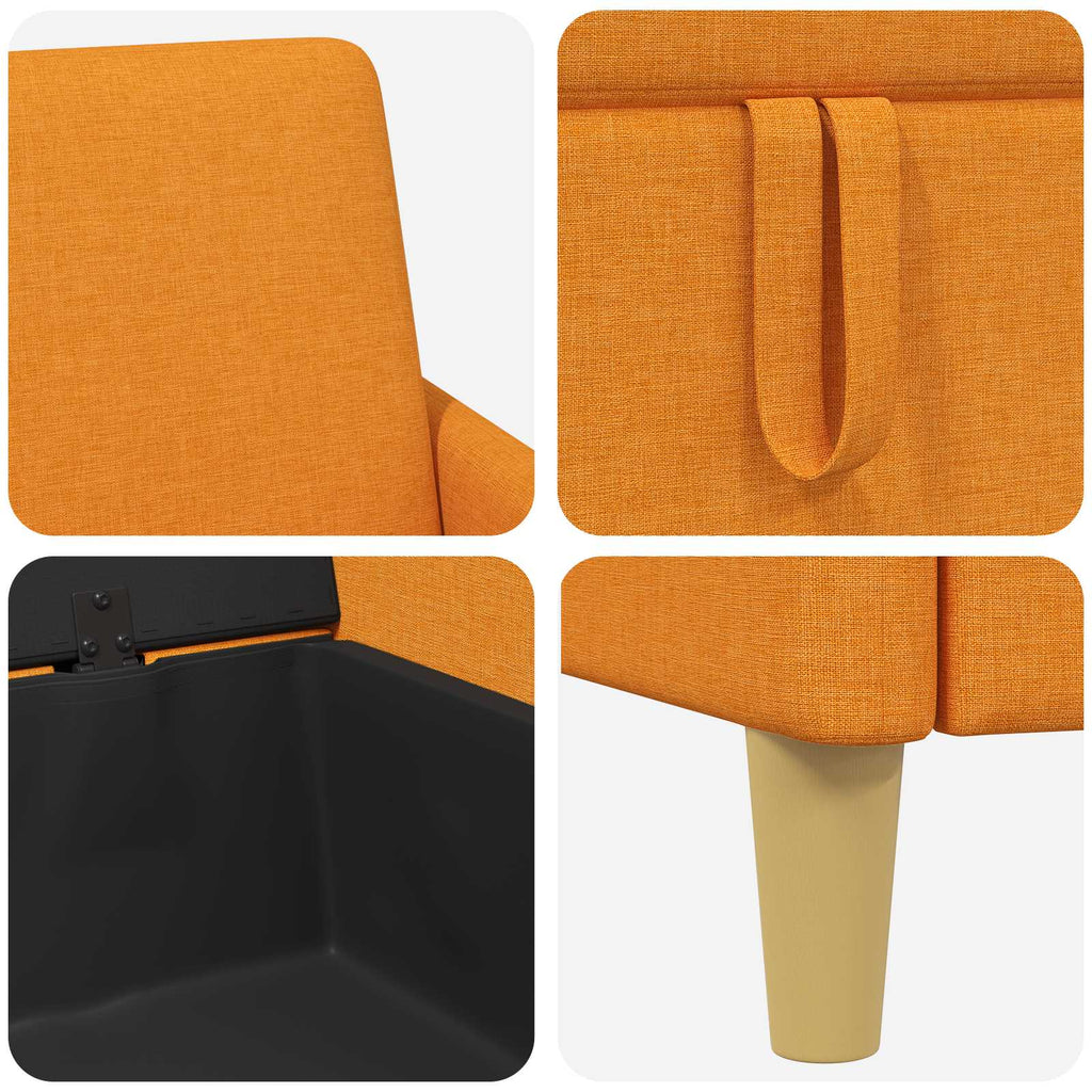 Sofa mit Stauraum Dunkelgelb 72 x 78 x 87 cm Polyester
