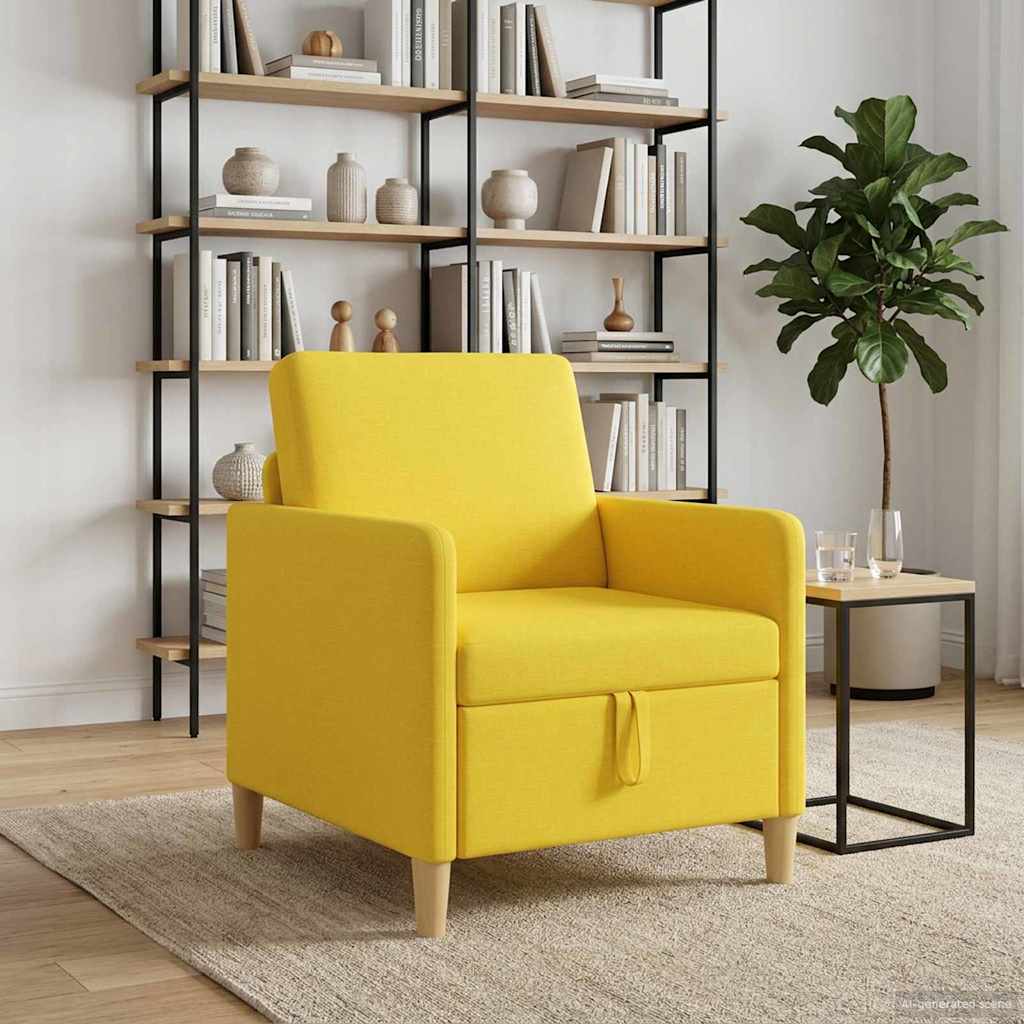 Sofa mit Stauraum Helles Gelb 72 x 78 x 87 cm Polyester