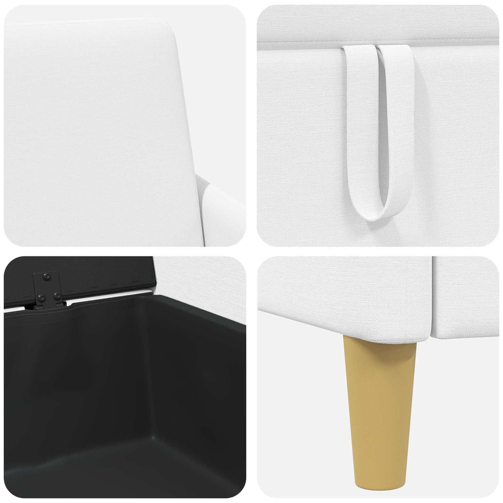 Sofa mit Stauraum Weiß 72 x 78 x 87 cm Polyester