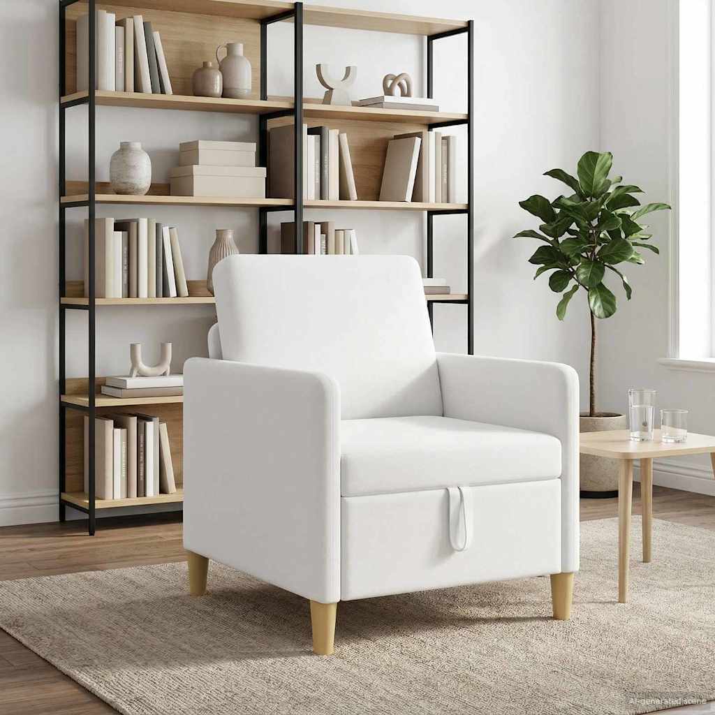 Sofa mit Stauraum Weiß 72 x 78 x 87 cm Polyester