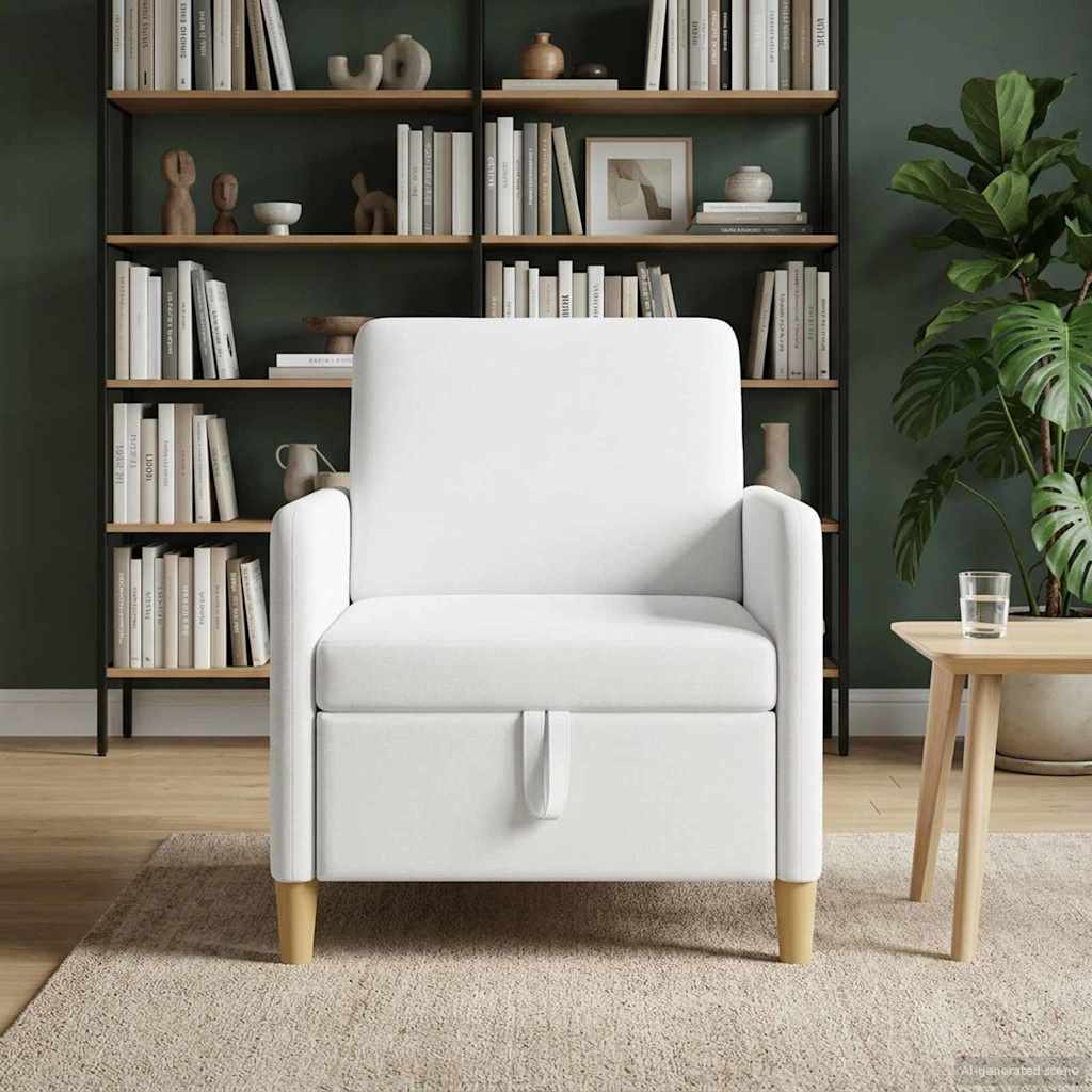 Sofa mit Stauraum Weiß 72 x 78 x 87 cm Polyester