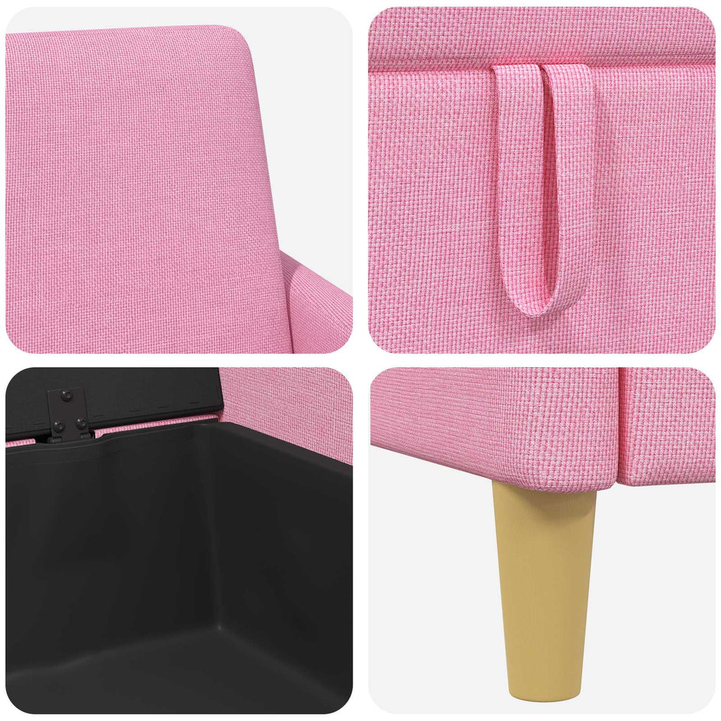 Sofa mit Stauraum Rosa 72 x 78 x 87 cm Polyester
