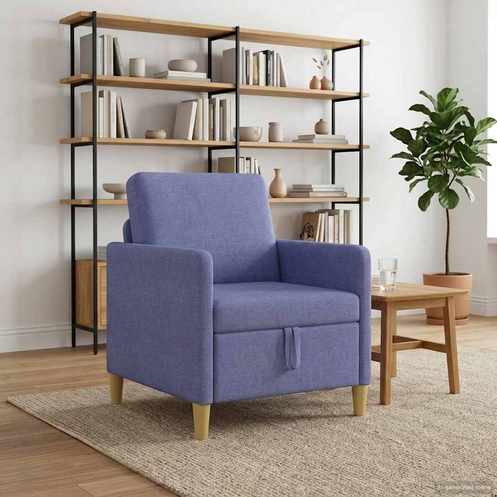 Sofa mit Stauraum Jeans blau 72 x 78 x 87 cm Polyester