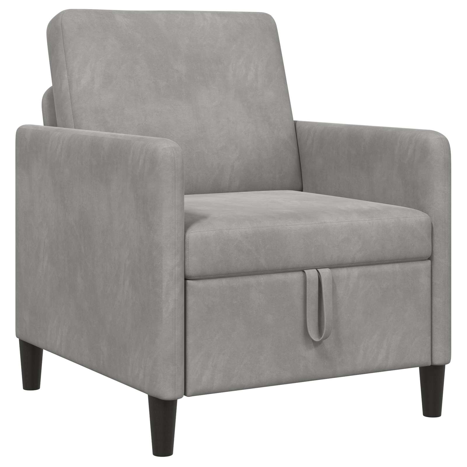 Sofa mit Stauraum Hellgrau 72 x 78 x 87 cm Polyester