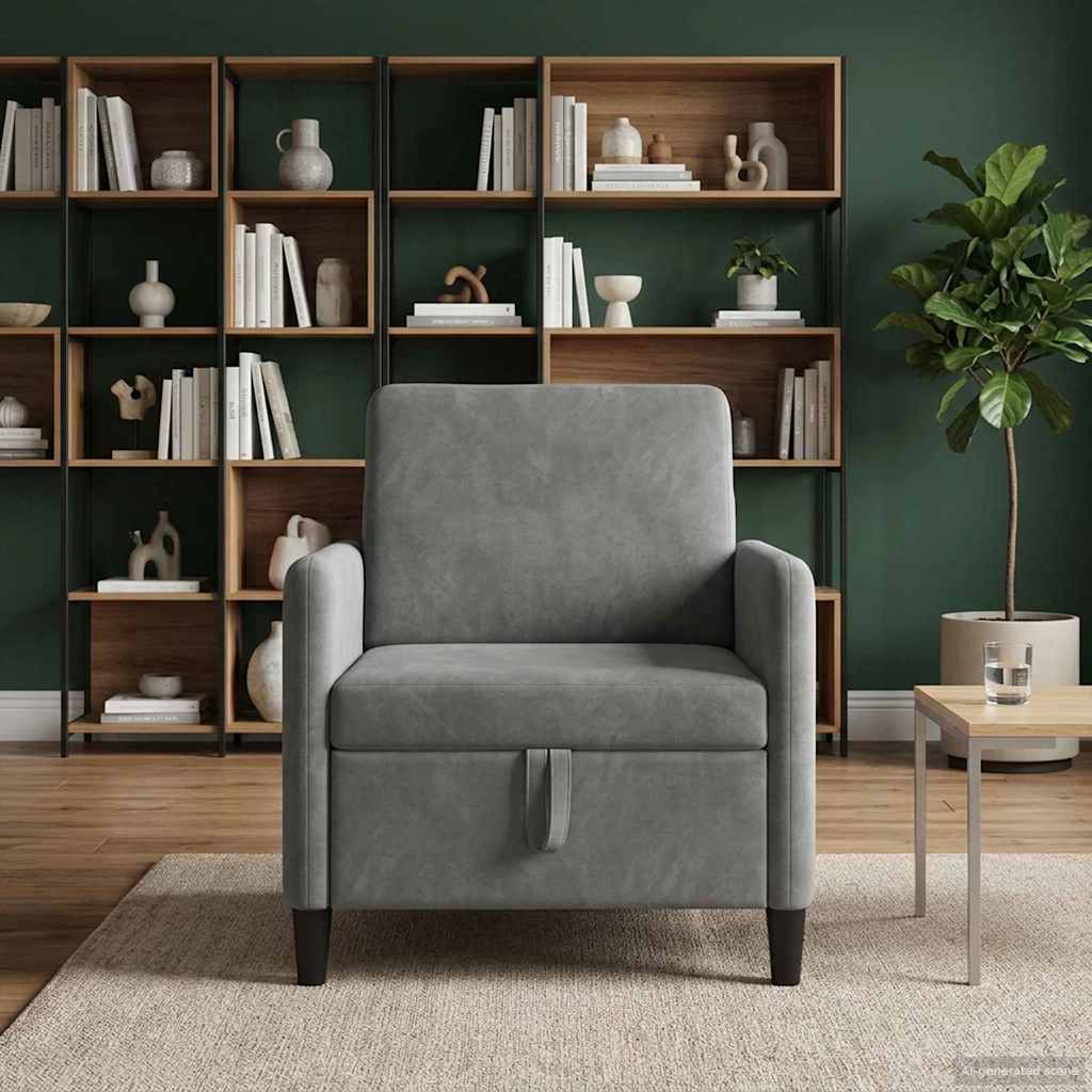 Sofa mit Stauraum Dunkelgrau 72 x 78 x 87 cm Polyester