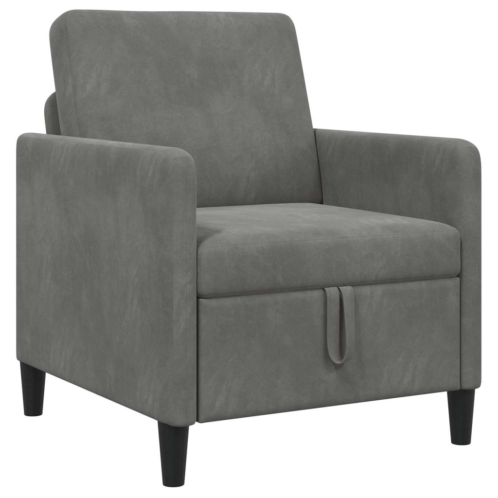 Sofa mit Stauraum Dunkelgrau 72 x 78 x 87 cm Polyester
