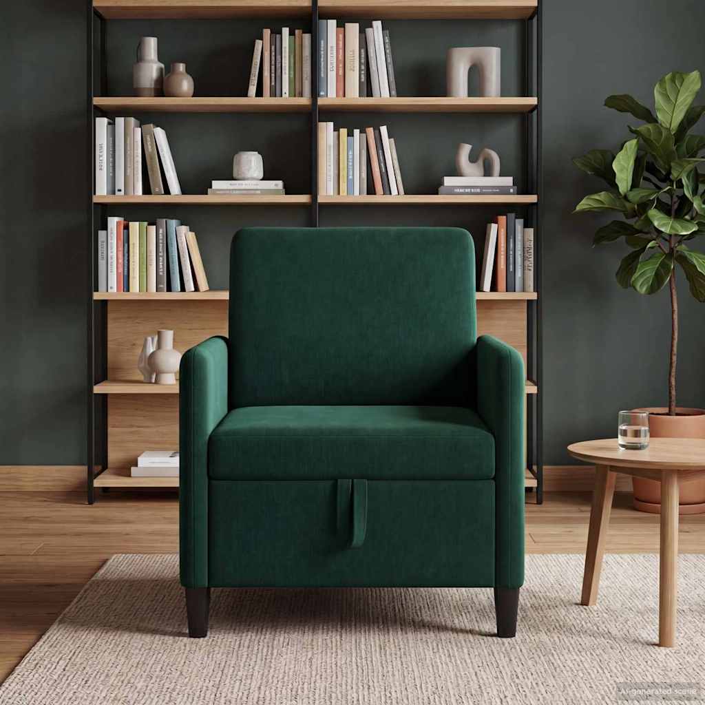 Sofa mit Stauraum Dunkelgrün 72 x 78 x 87 cm Polyester