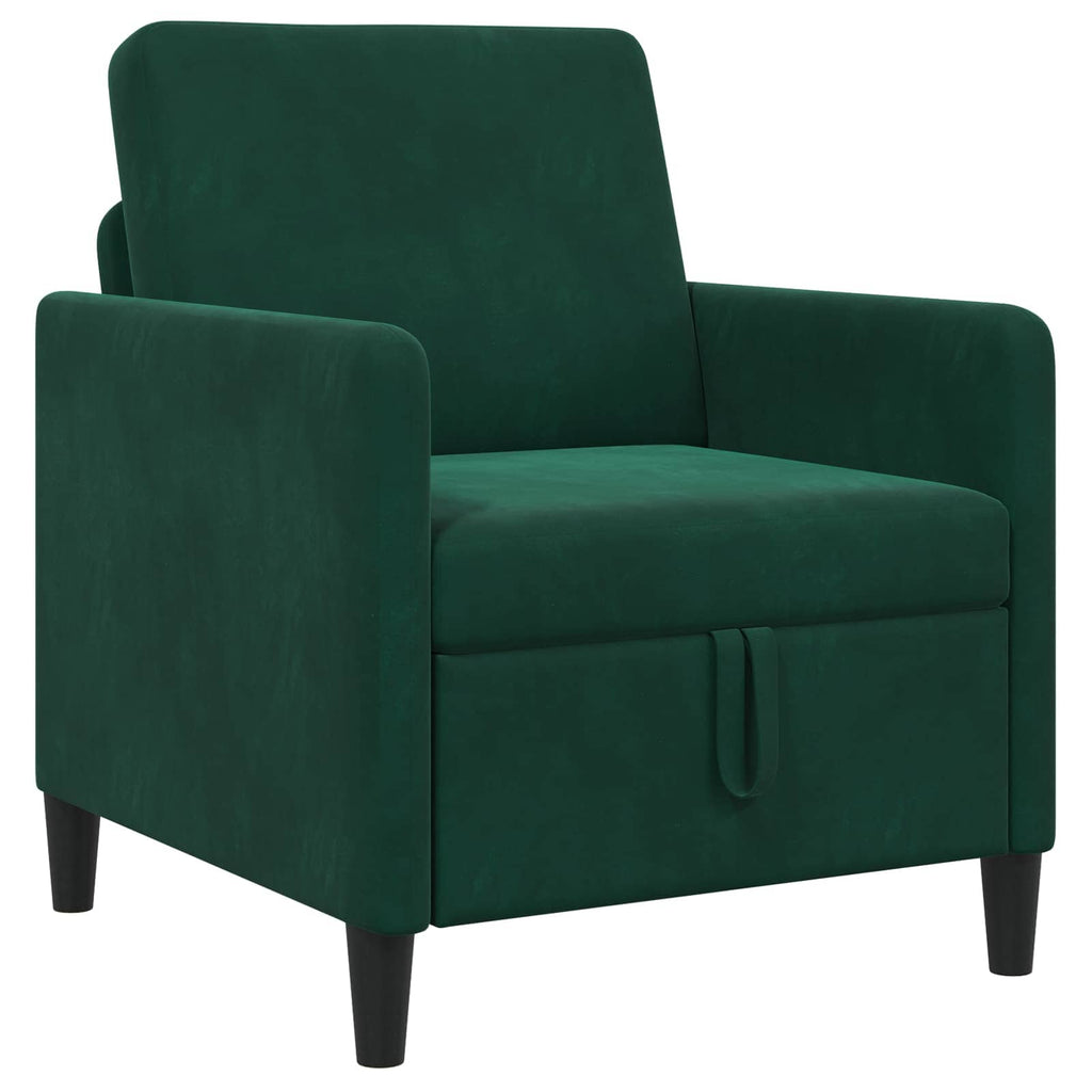 Sofa mit Stauraum Dunkelgrün 72 x 78 x 87 cm Polyester