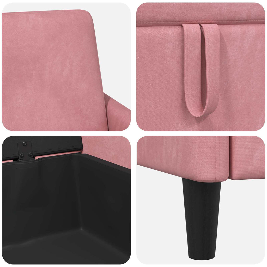 Sofa mit Stauraum Rosa 72 x 78 x 87 cm Polyester