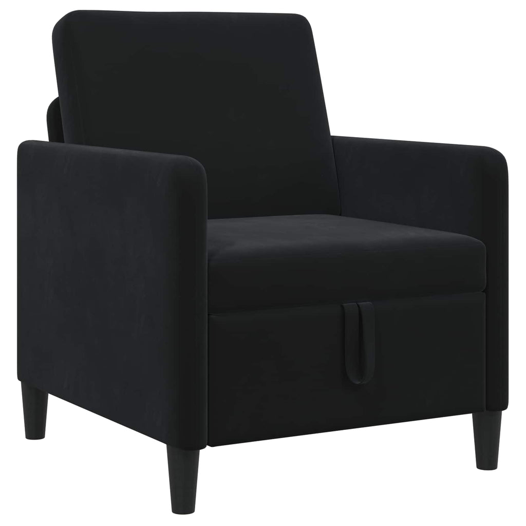 Sofa mit Stauraum Schwarz 72 x 78 x 87 cm Polyester
