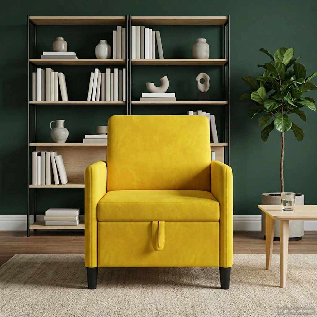 Sofa mit Stauraum Gelb 72 x 78 x 87 cm Polyester