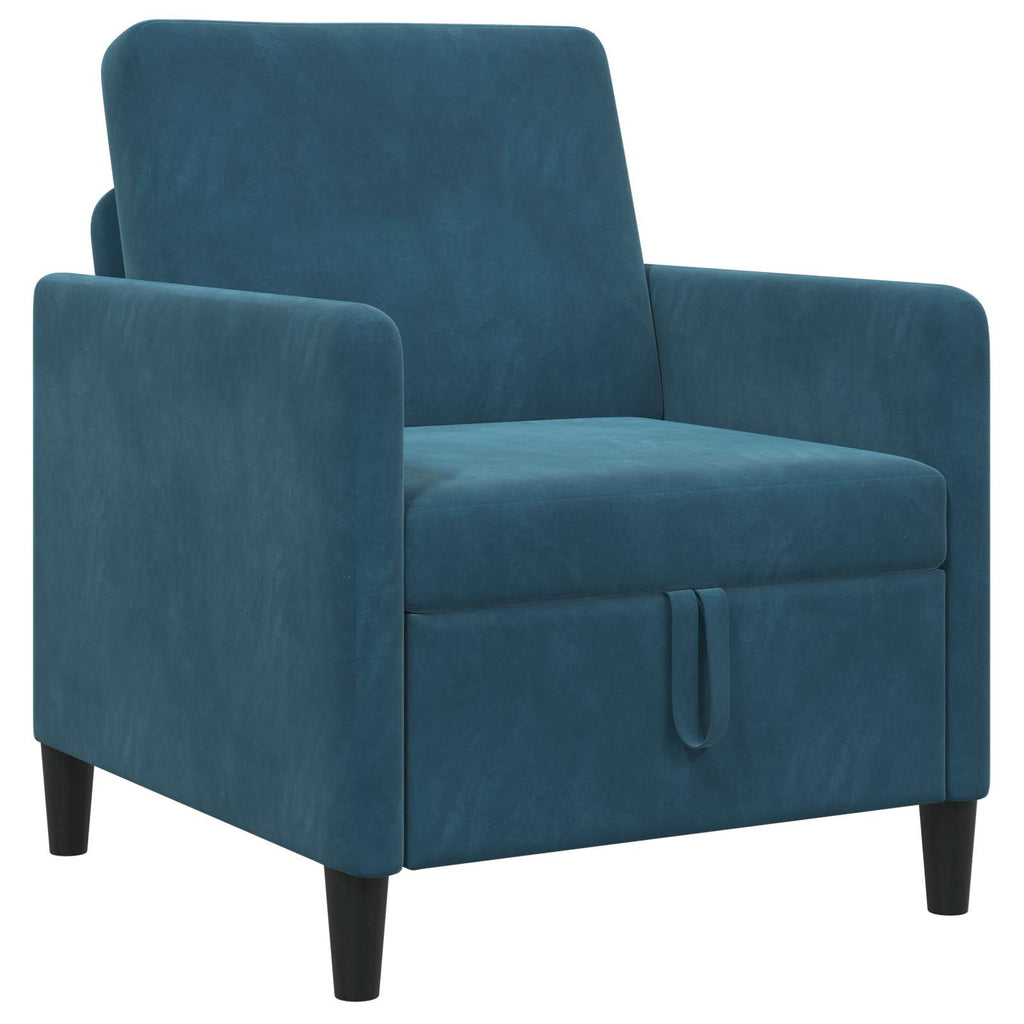 Sofa mit Stauraum Blau 72 x 78 x 87 cm Polyester