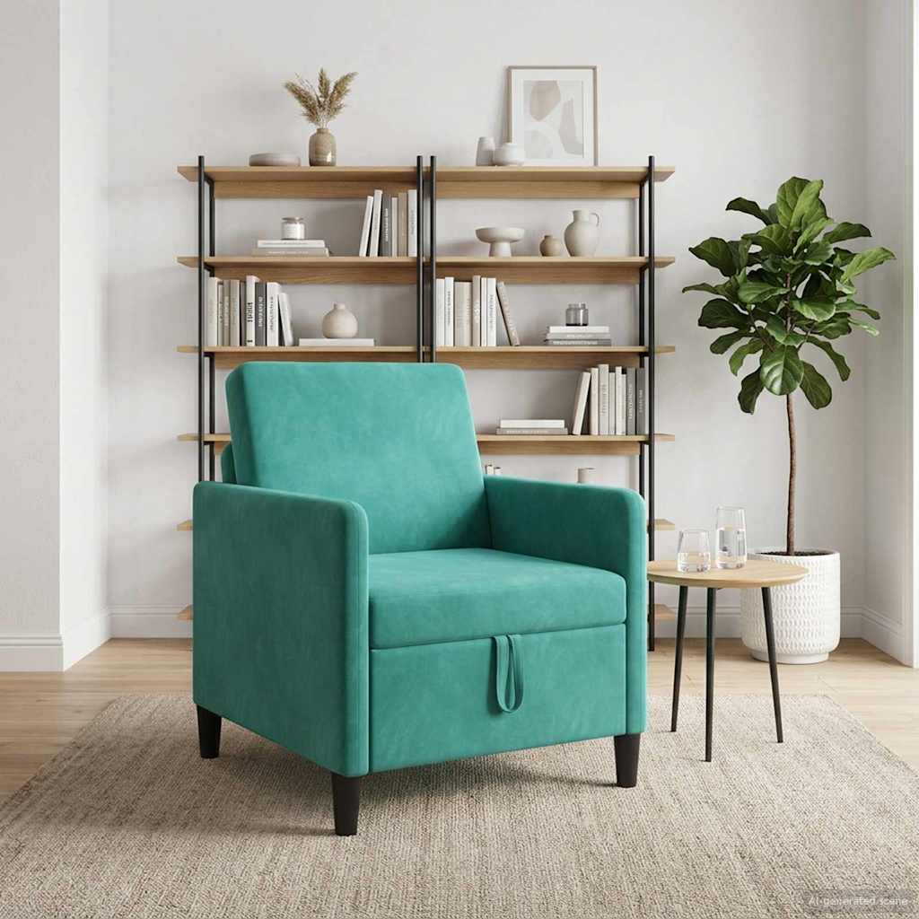 Sofa mit Stauraum Türkis 72 x 78 x 87 cm Polyester