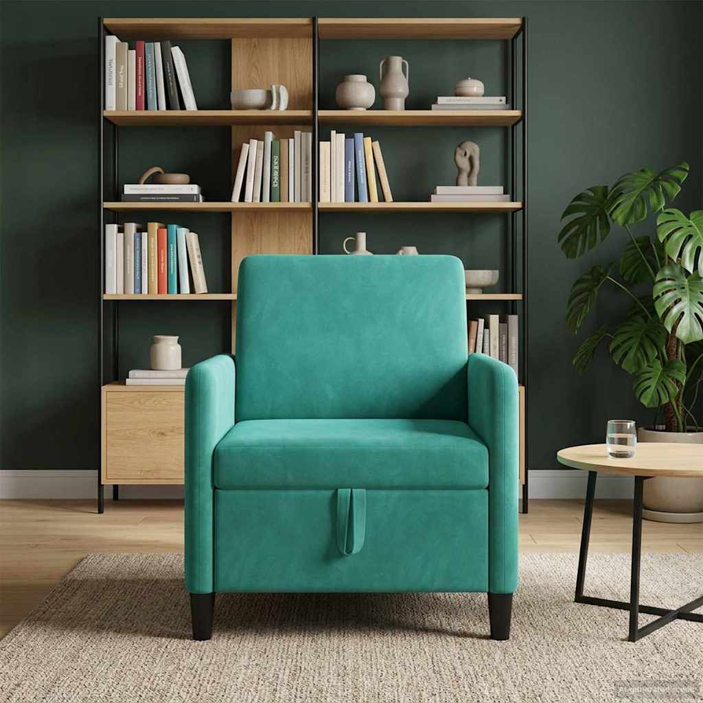 Sofa mit Stauraum Türkis 72 x 78 x 87 cm Polyester