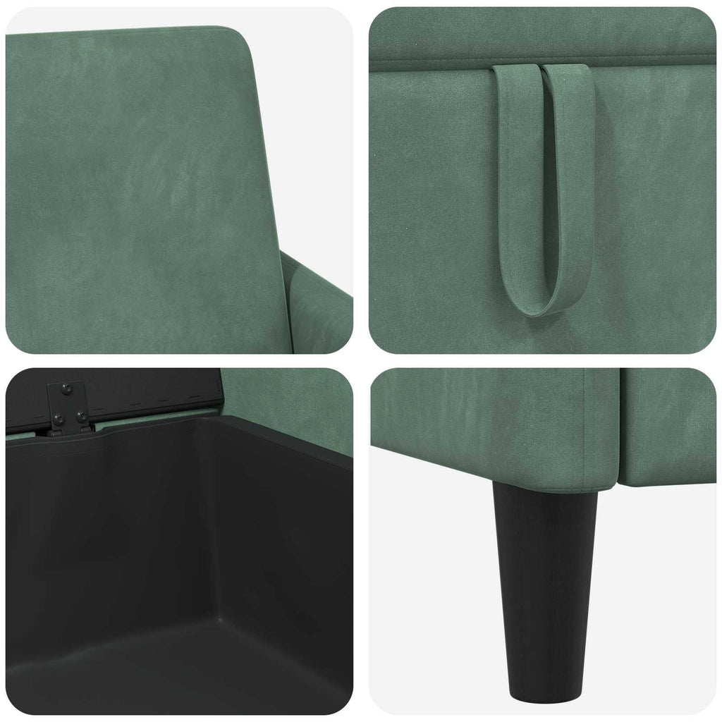 Sofa mit Stauraum Meergrün 72 x 78 x 87 cm Polyester