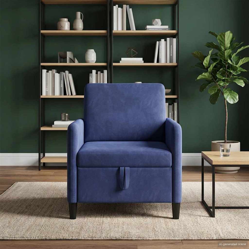 Sofa mit Stauraum Polizeiblau 72 x 78 x 87 cm Polyester