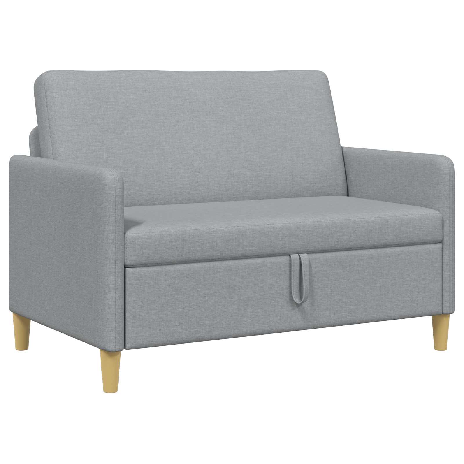 Sofa mit Stauraum Hellgrau 122 x 78 x 87 cm Polyester