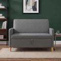 Sofa mit Stauraum Dunkelgrau 122 x 78 x 87 cm Polyester