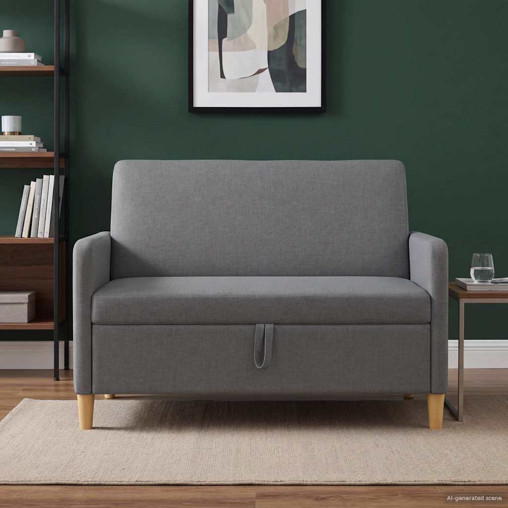 Sofa mit Stauraum Dunkelgrau 122 x 78 x 87 cm Polyester
