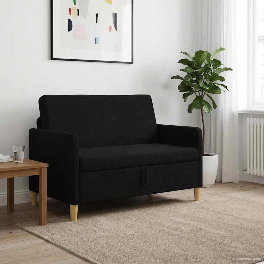 Sofa mit Stauraum Schwarz 122 x 78 x 87 cm Polyester