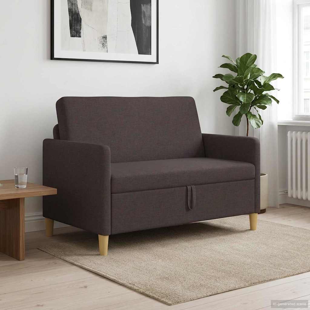 Sofa mit Stauraum Dunkelbraun 122 x 78 x 87 cm Polyester