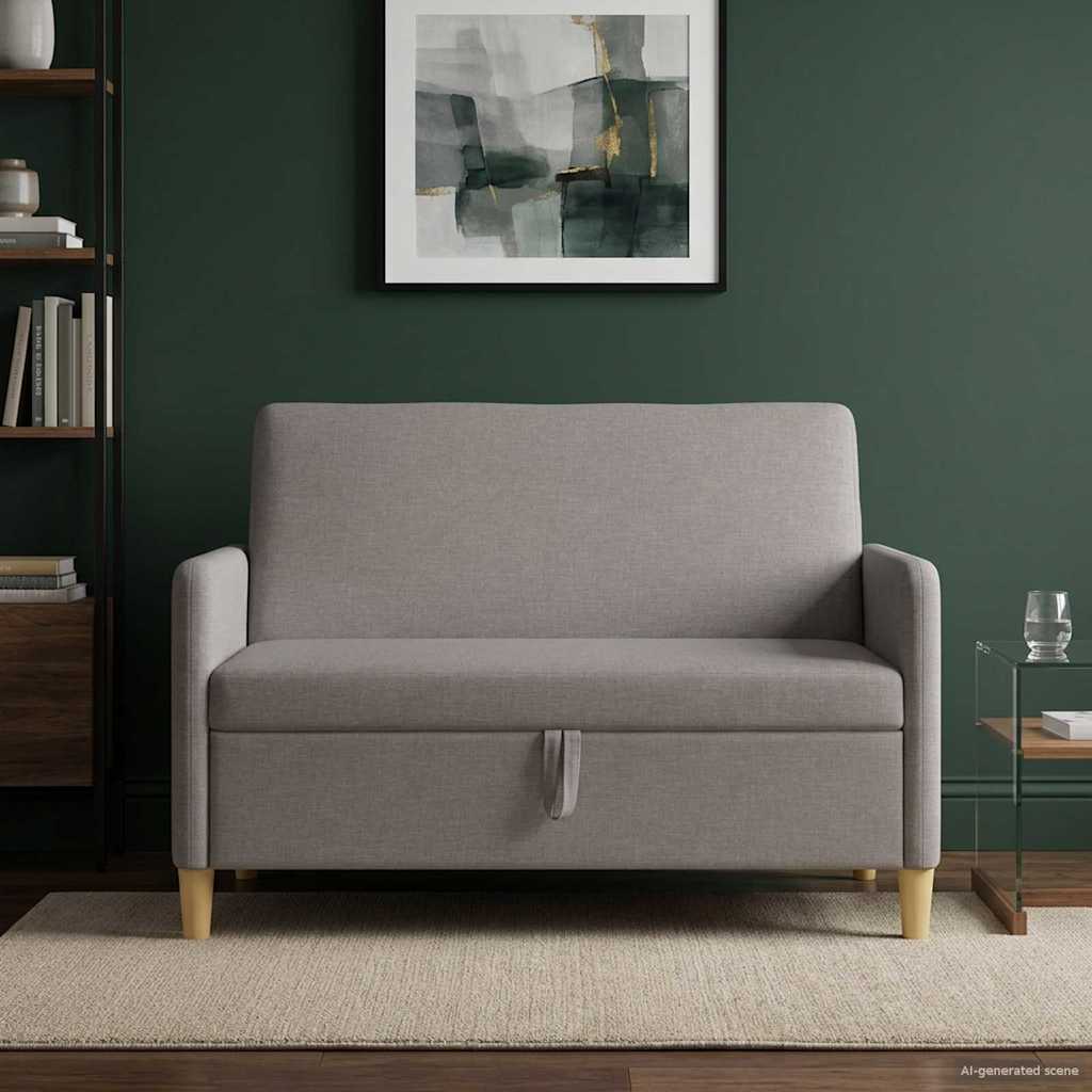 Sofa mit Stauraum Taupe 122 x 78 x 87 cm Polyester