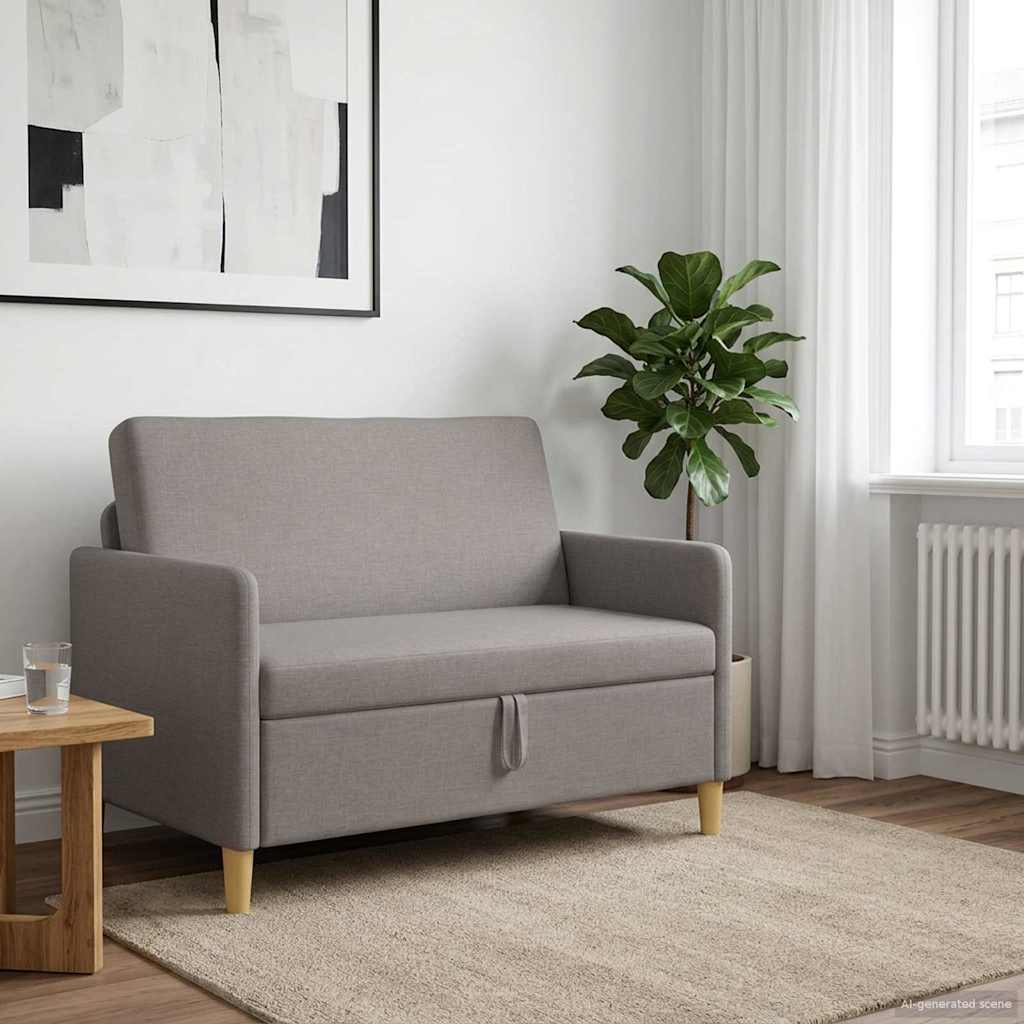 Sofa mit Stauraum Taupe 122 x 78 x 87 cm Polyester