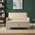 Sofa mit Stauraum Creme 122 x 78 x 87 cm Polyester