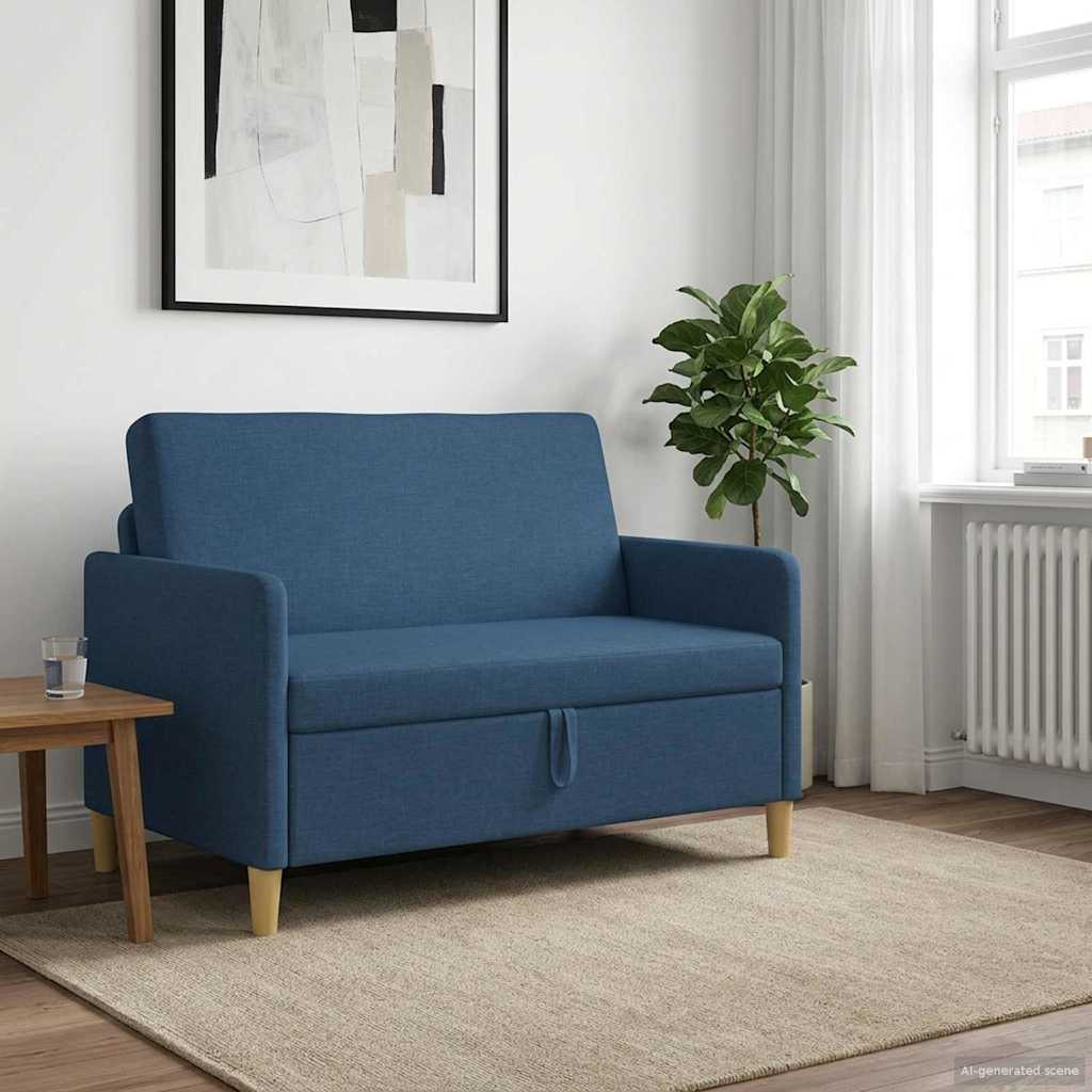 Sofa mit Stauraum Blau 122 x 78 x 87 cm Polyester