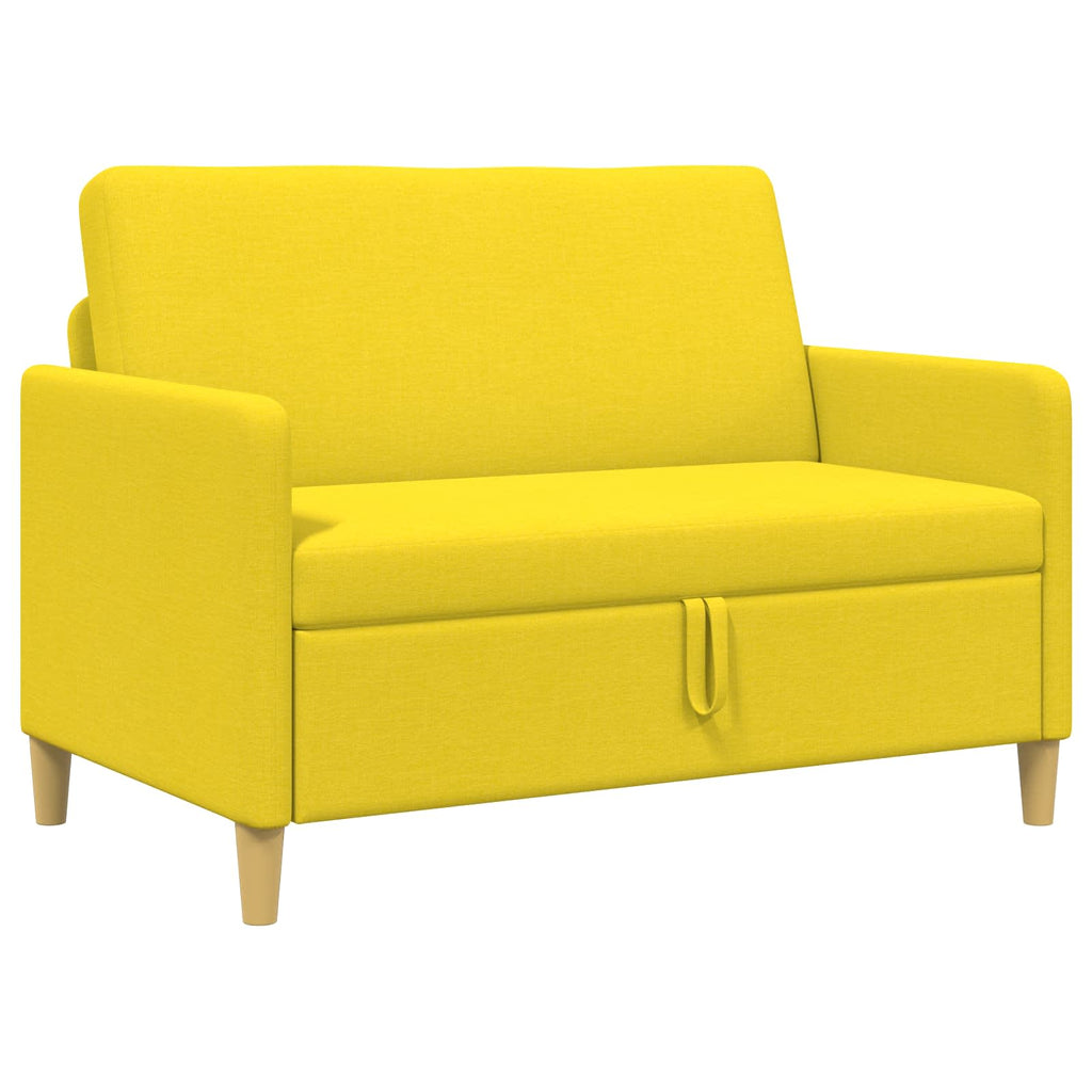 Sofa mit Stauraum Helles Gelb 122 x 78 x 87 cm Polyester