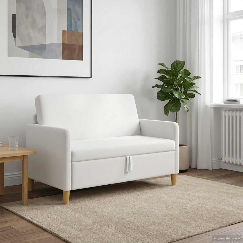 Sofa mit Stauraum Weiß 122 x 78 x 87 cm Polyester
