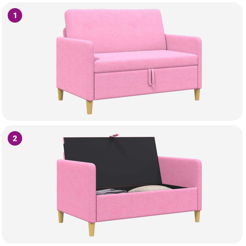 Sofa mit Stauraum Rosa 122 x 78 x 87 cm Polyester