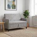 Sofa mit Stauraum Hellgrau 122 x 78 x 87 cm Polyester