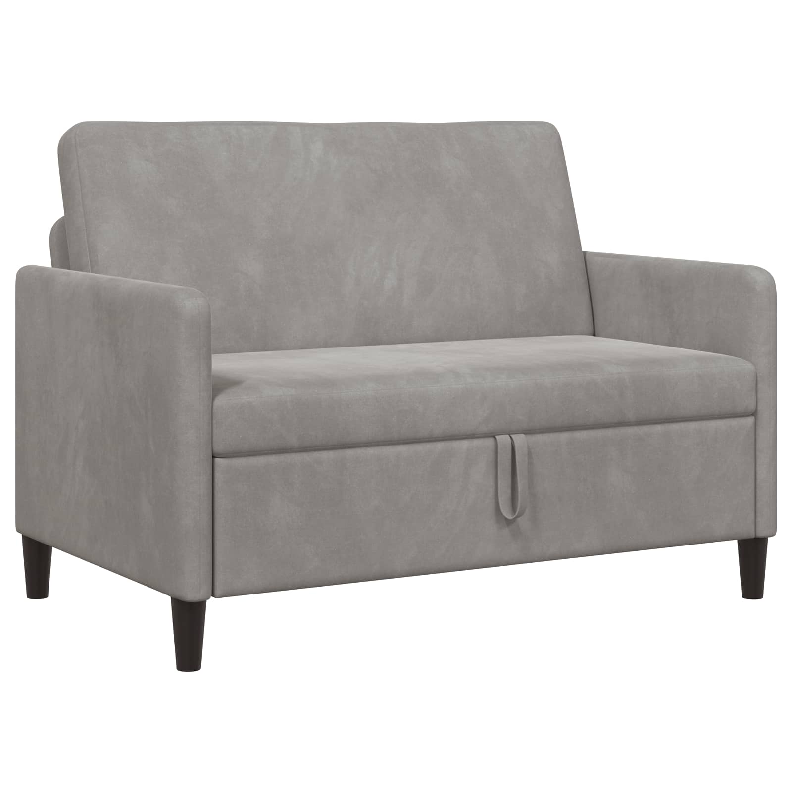 Sofa mit Stauraum Hellgrau 122 x 78 x 87 cm Polyester