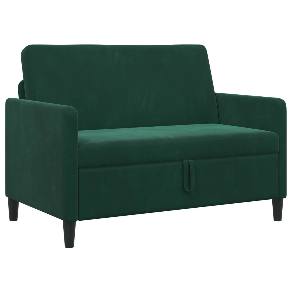 Sofa mit Stauraum Dunkelgrün 122 x 78 x 87 cm Polyester