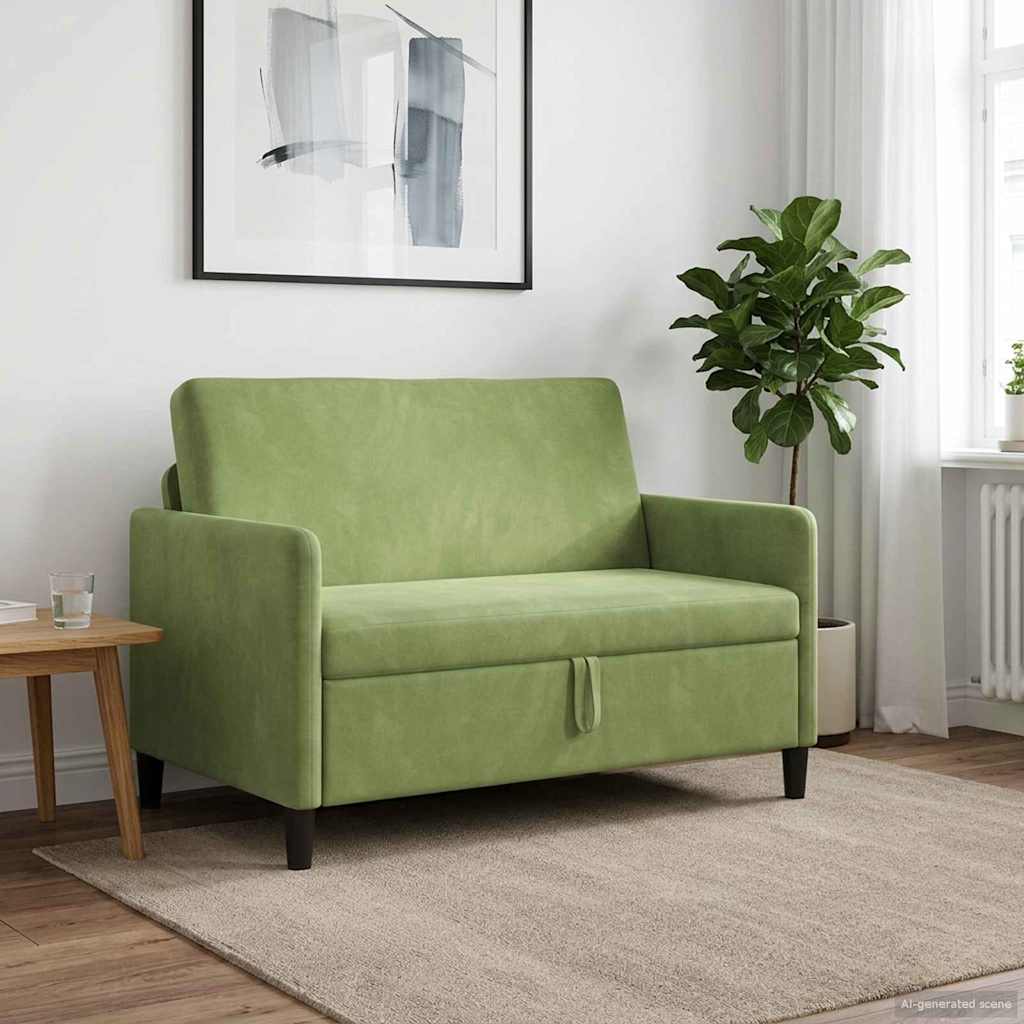 Sofa mit Stauraum Hellgrün 122 x 78 x 87 cm Polyester